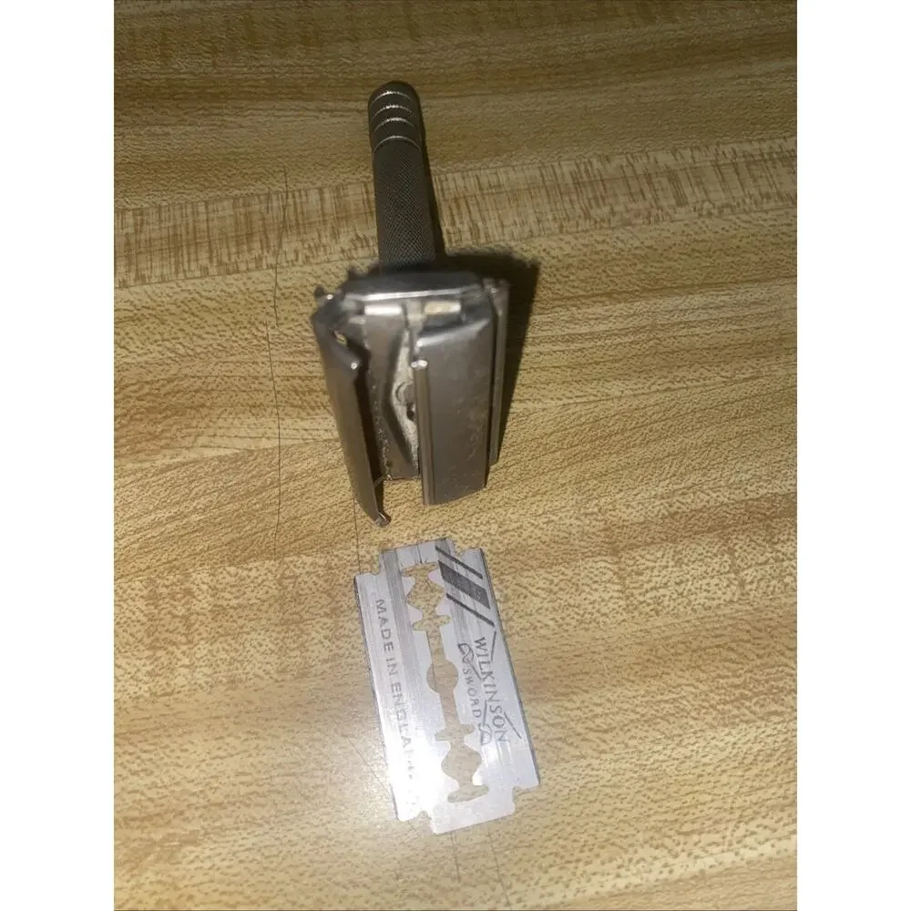 Vintage Gillette Safety Razor Travel Size 3.5” Long Stainless Steel